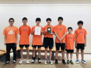 みんな頑張りました！優勝！川崎市長杯団体対抗卓球大会！
