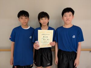 準優勝！川崎市学年別大会・１年男子の部！